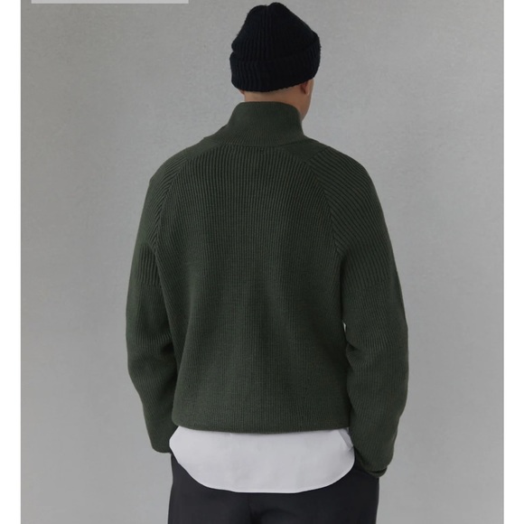 Oak + Fort Mens Quarter Zip Sweater - Picture 4 of 4